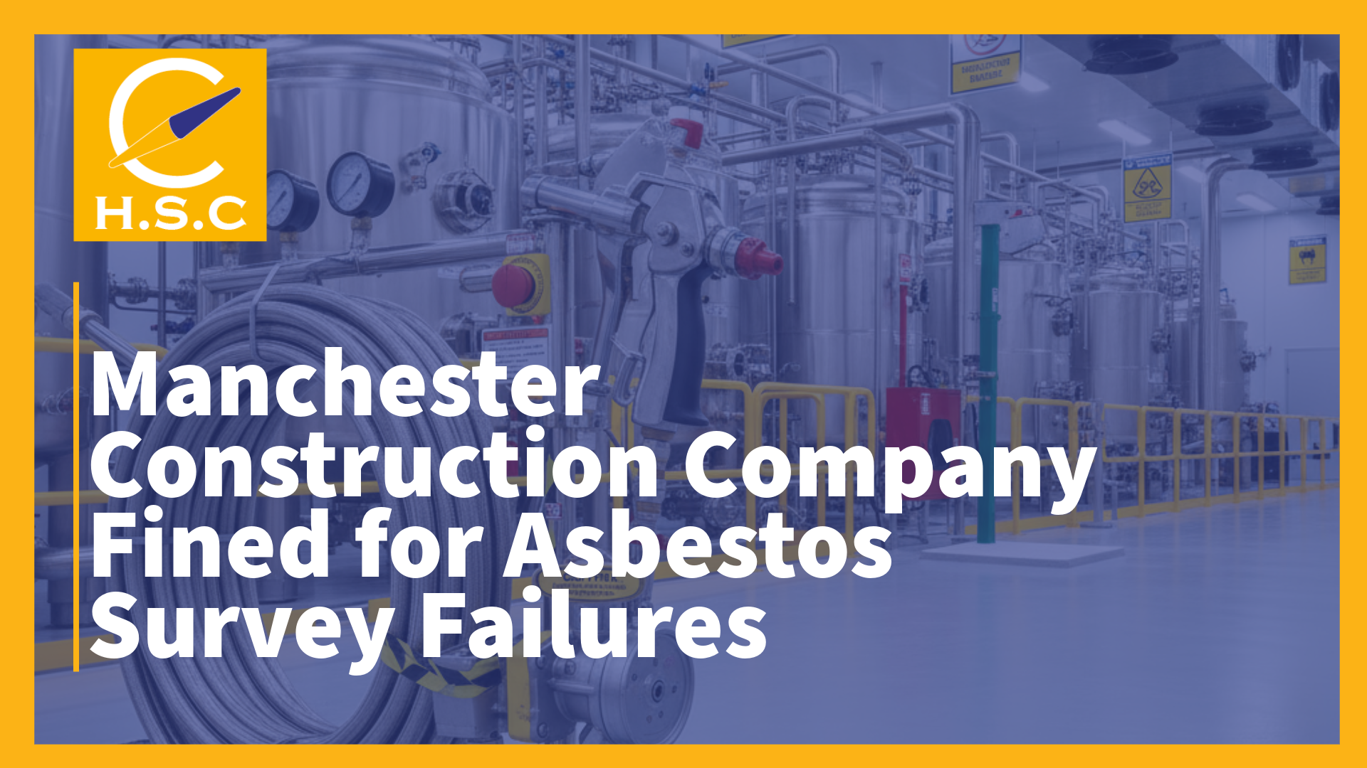 Industrial steam cleaning equipment with safety controls and warning signage in chemical processing facility
